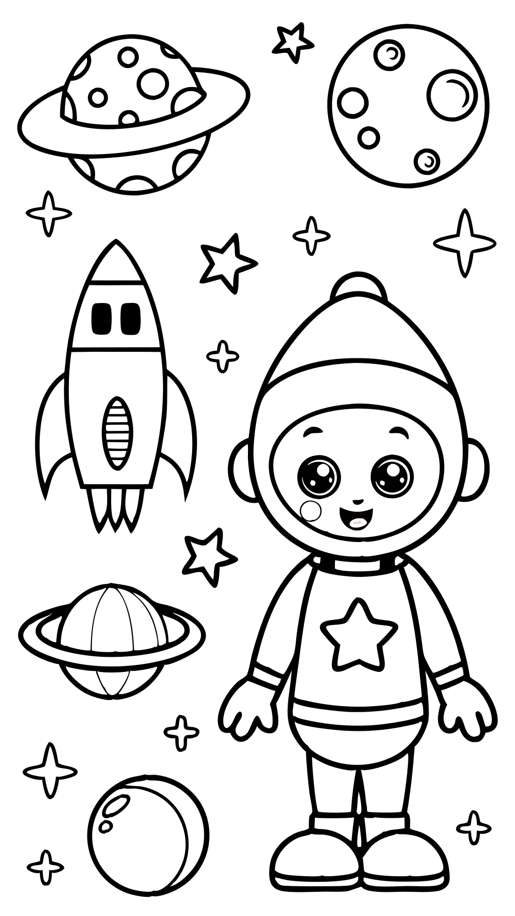 space coloring pages for kids